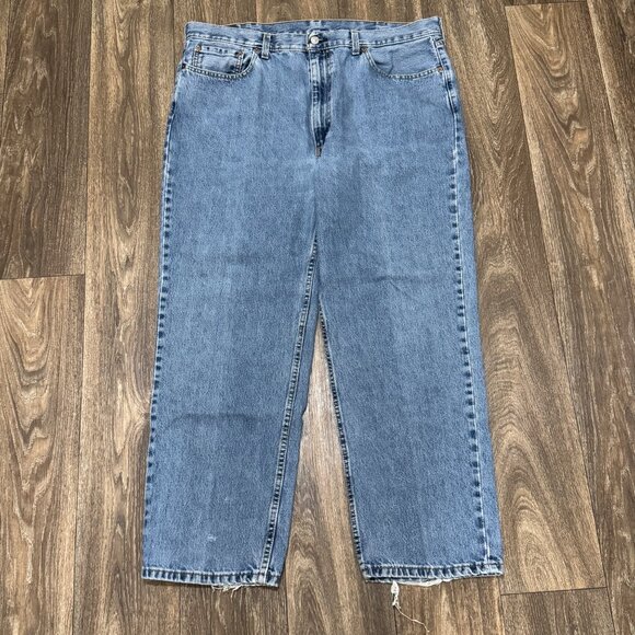 Levi's 550 Jeans Men's 40x30 Medium Wash Relaxed Fit Stretch Denim Red Tab - Picture 1 of 10